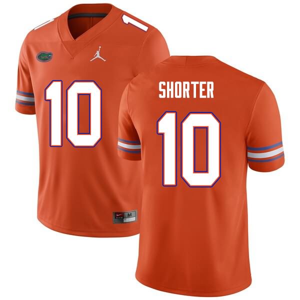 Men's NCAA Florida Gators Justin Shorter #10 Stitched Authentic Nike Orange College Football Jersey UCJ2165NR